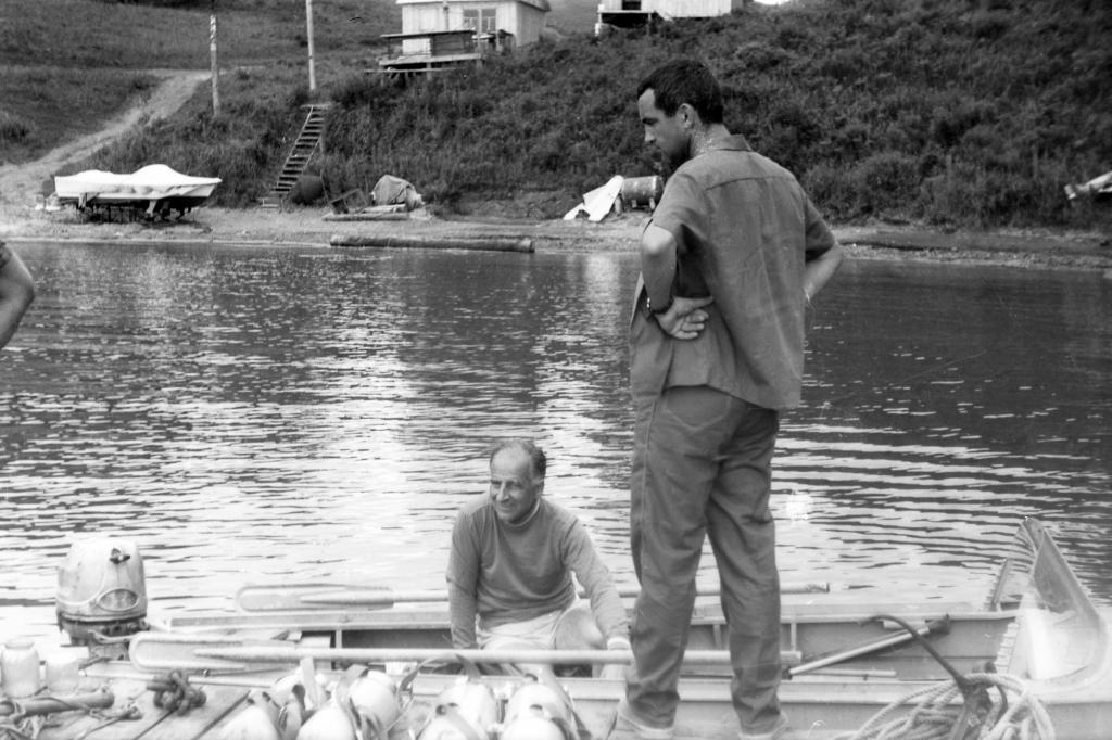 1970 г.  МЭС. Академик АН СССР физик Бруно Понтекорво. Экспедиция «МЭС», п.Андреевка, Хасанский район, Японское море.