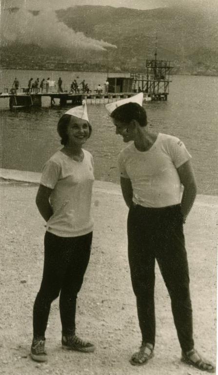 65-43  1965 г.  В.Рубина и Н.Яковлев. Чемпионат РСФСР по подводному спорту. Новороссийск.