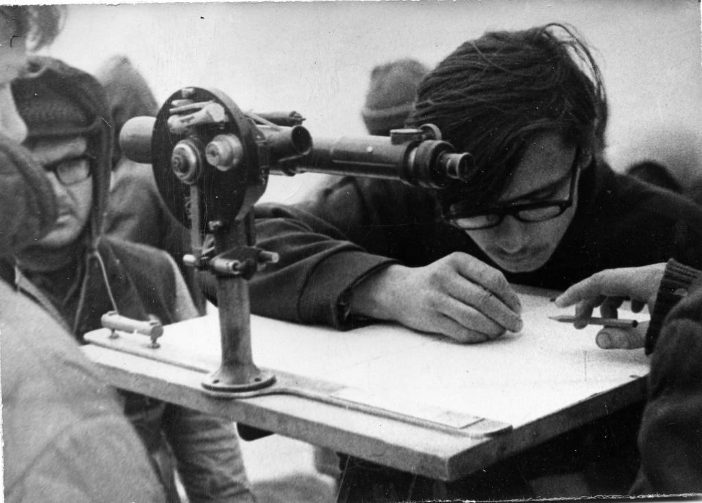 73-162 1973 г.  В.Лукин и П.Павлов. Первенство города по ориентированию. Сенная Курья, Томск.