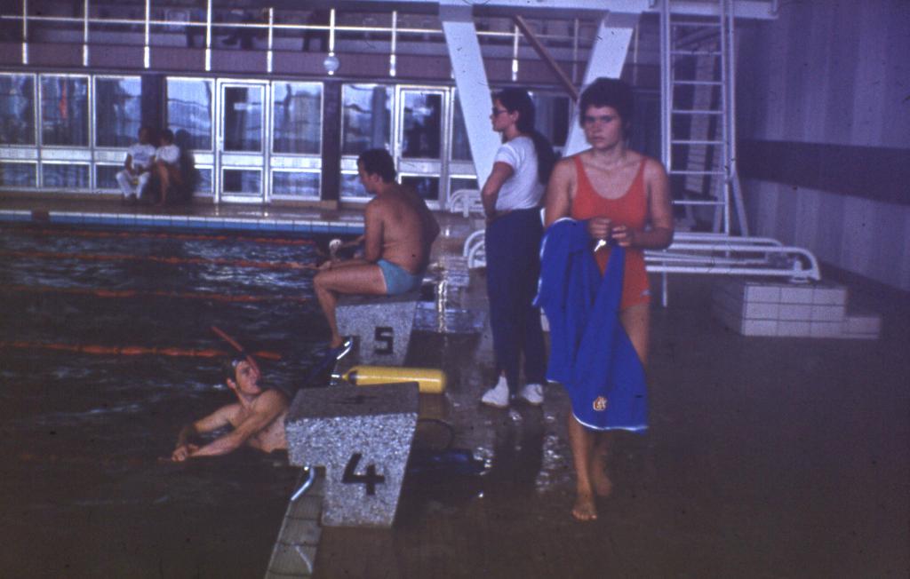 74-107 1974 г.  Разминка. VII чемпионат Европы по плаванию в ластах. Потсдам, ГДР.