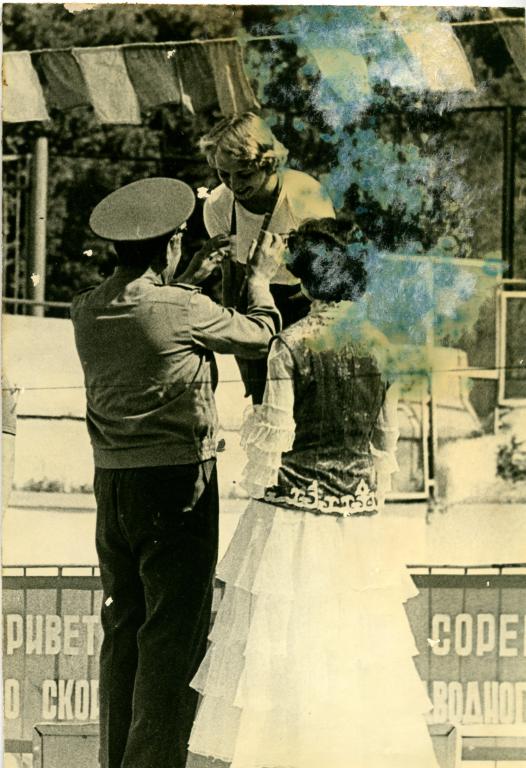 81-88  1981 г.  Чемпион СССР Н.Пушкарёва. Чемпионат СССР по скоростным видам подводного спорта. Алма-Ата.