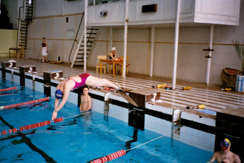 97-43  1997 г.   На тренировке перед соревнованиями. Чемпионат России, Тула.