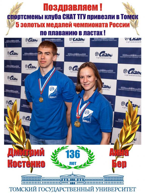 14-22 2014 поздравления чемпионам России. Томский государственный университет.