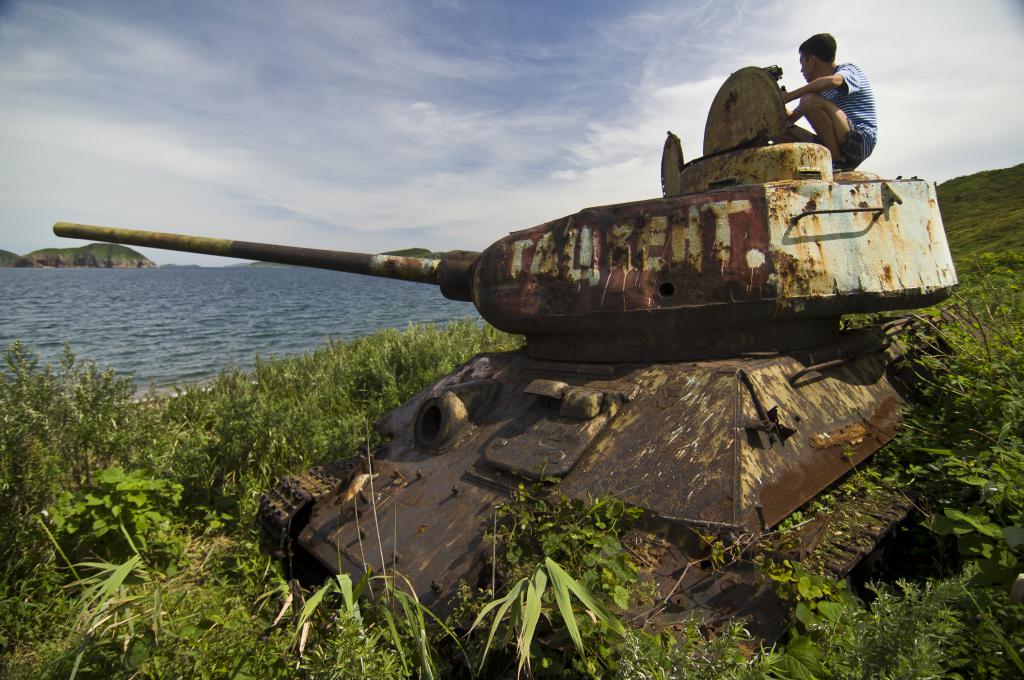 Учебная цель, заржавевший танк Т-34. Козловский В. 