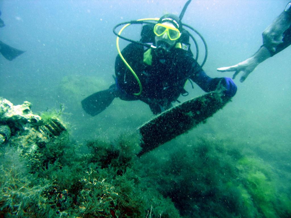 Винт погибшего советского самолёта И-16. Чёрное море, Севастополь.